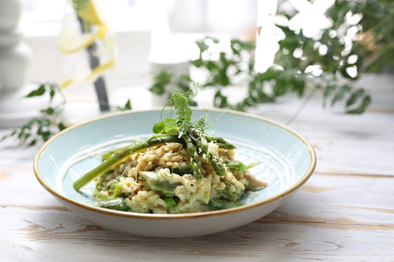 Risotto med urkraft sopp og asparges