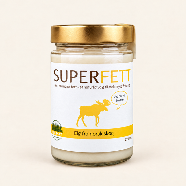 Superfett av elg, glass