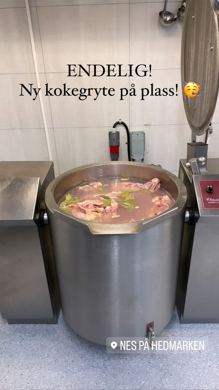 Ny kokegryte på plass, november 2022