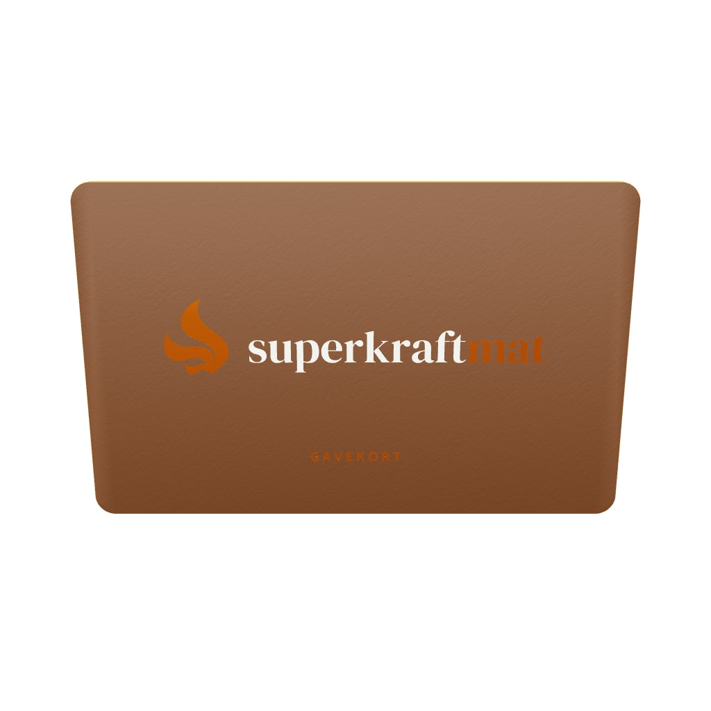 Superkraftmat gavekort i 3D