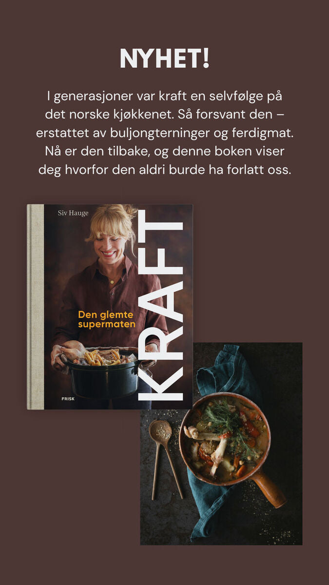 Omslaget til boka KRAFT, Den glemte supermaten, av Siv Hauge